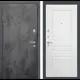 Входная дверь Лабиринт Лофт П03 левый 205x96см цвет бетон темный/белый софт