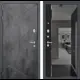 Входная дверь Лабиринт Лофт левый 205x88см цвет бетон темный/черный кварц с зеркалом Панорама