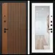 Входная дверь Лабиринт Шторм правый 205x96см цвет дуб кантри темный/белое дерево с зеркалом П18