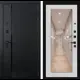 Входная дверь Лабиринт Пиано правый 205x88см цвет черный кварц/сандал белый с зеркалом П18