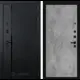 Входная дверь Лабиринт Пиано П24 правый 205x88см цвет черный кварц/бетон светлый