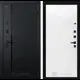 Входная дверь Лабиринт Пиано П24 правый 205x96см цвет черный кварц/белый софт