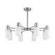 Люстра на штанге Lumion Mave 8099-8c 8 ламп 16 м² цвет белый/никель