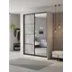 Шкаф-купе Клевер Атина с зеркалом 240x160х65 см 6 полок ЛДСП цвет белый/бетон серый