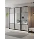 Шкаф-купе Клевер Атина комбинированный 240x240х58 см 9 полок ЛДСП цвет белый/бетон серый