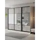 Шкаф-купе Клевер Атина комбинированный 240x260х58 см 9 полок ЛДСП цвет белый/бетон серый