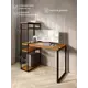 Стол письменный Solarius Loft 60x148x120 см сталь и дерево цвет ольха/черный