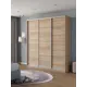Шкаф-купе Клевер Атина 240x200х65 см 9 полок ЛДСП цвет дуб сонома