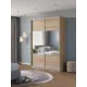 Шкаф-купе Клевер Атина комбинированный 240x150х65 см 6 полок ЛДСП цвет дуб сонома
