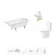 Ванна Sanitana BLB Universal 20220700R прямоугольная сталь 150x70 см с напольным унитазом и раковиной в комплекте