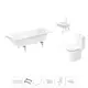 Ванна Sanitana BLB Universal 20220730R прямоугольная сталь 170x70 см с напольным унитазом и раковиной в комплекте