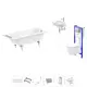 Ванна Sanitana BLB Universal 20220833R прямоугольная сталь 160x70 см с подвесным унитазом и раковиной в комплекте