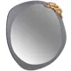 Зеркало с рамой Bogacho Oliva Branch Atmosfera 65x66 см серое с бронзой
