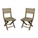 Стул садовый складной Joygarden CALISTO 42.2 см x 56.5 см x 87 см акация, веревка коричневый 2 шт