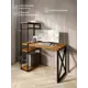 Стол Solarius stol-stellaz-4polki-olha-9060-krest-black 60x148x90 см сталь и дерево цвет ольха, черный