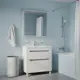 Тумба с раковиной Iddis Sky SKY80WFi95K напольная 80 см цвет белый, раковина 4078000i28