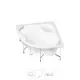 Ванна угловая Lavinia Boho Elegant 20221035R 150x150 см акриловая с каркасом, сливом-переливом и подголовниками