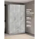 Шкаф распашной Imperial 020506 с 3 дверями 120x205x47 см ЛДСП цвет серый