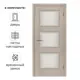 Дверь межкомнатная со стеклом Трилло 70x200 см Hardflex цвет ясень элегант с замком и петлями