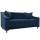 Диван прямой Лига-071 Лига диванов 129781 164x82x93 см велюр цвет brut 11 синий