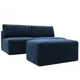 Диван прямой модульный с пуфом Лига-060 НПБ Лига диванов 129661 267x84x118 см шенилл цвет rimini 10 синий