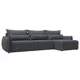 Диван угловой Лига-051 НПБ Лонг Лига диванов 129893 322x96x160 см экокожа цвет grifon 15 серый