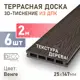 Террасная доска ДПК Deck ecology цвет венге 2000х147x25мм двусторонний структура дерева 0.3м² 6шт
