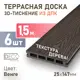Террасная доска ДПК Deck ecology цвет венге 1500х147x25мм двусторонний структура дерева 0.225м² 6шт