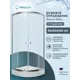 Душевой уголок Doccia Alba Dc0000049614 1/4 круга с поддоном 80x80см профиль хром эффект стекло прозрачное