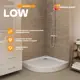Поддон для душа Moduleasy Low 90х90 см 1/4 круга 3в1: поддон, ножки, сифон 01плп90К