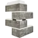 Угловой элемент термопанели Мосстрой-31 Brick wall 260x410x50мм 0.21м² цвет серый