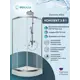 Душевой уголок Doccia Alba Com/dc0000049613/wm0074 1/4 круга с поддоном 90х90см профиль хромированный эффект стекла прозрачный