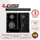 Газовая варочная панель Exiteq PF 640 STGB-E/B 60 см 4 конфорки цвет черный