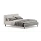 Кровать Mebelroom Симпл Velutto067 ЛДСП 193x95x223 см цвет светло-серый