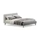 Кровать Mebelroom Симпл Velutto074 ЛДСП 193x95x223 см цвет серый
