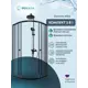 Душевой уголок Doccia Alba com/DC0000054225/BM0090 1/4 круга 100x100см черный профиль эффект стекла прозрачный