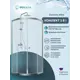 Душевой уголок Doccia Alba com/DC0000051621/1207404 1/4 круга 90х90см хромированный профиль эффект стекла прозрачный