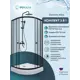 Душевой уголок Doccia Alba Com/dc0000054223/1207405 1/4 круга с поддоном 90х90см профиль черный эффект стекла прозрачный