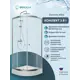 Душевой уголок Doccia Alba Com/dc0000049614/1207404 1/4 круга с поддоном 80х80см профиль хромированный эффект стекла прозрачный