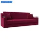 Диван-книжка Сенатор Лига диванов 110370 208x87x80 см микровельвет цвет бордовый