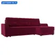 Диван угловой Эмир БС правый угол Лига диванов 110416 247x92x150 см микровельвет цвет бордовый