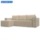 Диван угловой Куба левый угол Лига диванов 108662L 240x91x160 см экокожа цвет бежевый