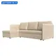 Диван угловой Слим левый угол Лига диванов 119985L 208x85x140 см экокожа цвет бежевый