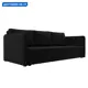 Диван прямой Слим Лига диванов 119812 202x90x80 см микровельвет цвет черный