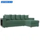 Диван угловой Дубай Лайт правый угол Лига диванов 121642 236x85x140 см рогожка цвет амур 11 зеленый