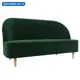 Кушетка Фелини Лига диванов 109856 145x82x66 см велюр цвет зеленый/коричневый