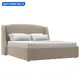 Кровать Лотос 160 Лига диванов 101108 195x120x210 см велюр цвет бежевый