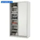 Шкаф-купе 220x120x45 см 7 полок ЛДСП цвет белый