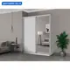 Шкаф-купе Мебельная Компания Е1 2 дверный 220x180x45 см зеркало 9 полок ЛДСП цвет белый