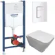 Комплект инсталляции с унитазом Grohe 38971000 унитаз Bloomix Regnum 1202 безободковый с сиденьем кнопка смыва Even 38966SH0 белый глянец